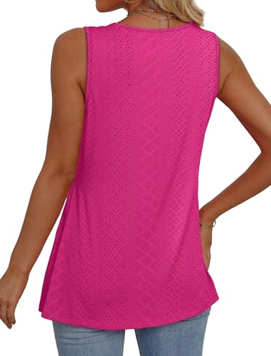 Image of OFEEFAN Womens Tank Tops 2025 Flowy Peplum Tops for Women Dressy Sleeveless V Neck Babydoll Tank Tops