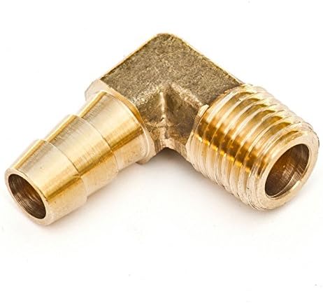 90 Degree Brass Elbow Hose barb fitting 1/4" NPT Male to 3/8" ID Hose Barb