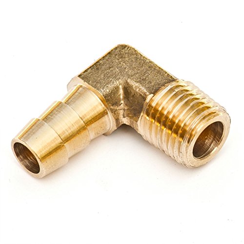 90 Degree Brass Elbow Hose barb fitting 1/4" NPT Male to 3/8" ID Hose Barb
