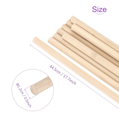 Bâtons d'artisanat en bois pour suspensions macramé et déco bohème - 4
