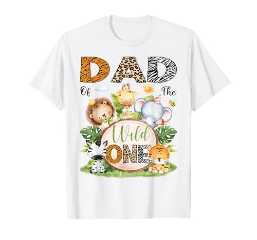 Dad Of The Wild One Safari Jungle 1er anniversaire pour enfant T-Shirt