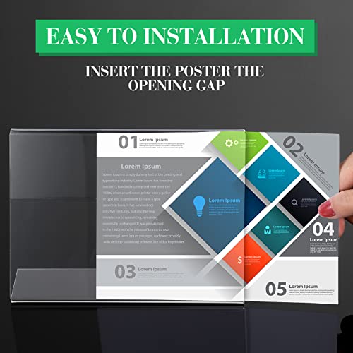 12 Pieces Acrylic Sign Display Holder 7X5 Clear Document Display Holder Horizontal Acrylic Paper Holder Clear Plastic Display Frames Paper Display Table Stand For Office Store Restaurant Photo Display #TOP4