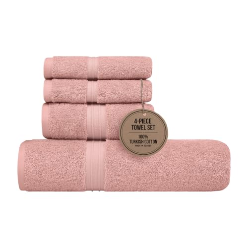 Cotoniche Luxury Bathroom Towels Set of 4 - Quick Dry