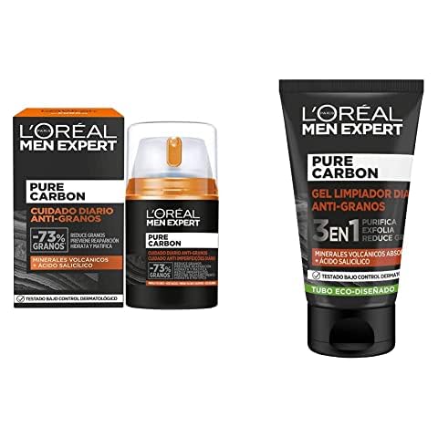 L'Oréal Paris Men Expert Crema y Gel Antigranos Pure Carbon Cover