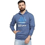Campus Sutra Sudadera de algodón con capucha para hombre, 40