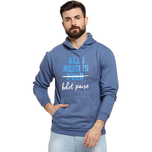 Image of Campus Sutra Cotton Men Hooded Sweatshirt
