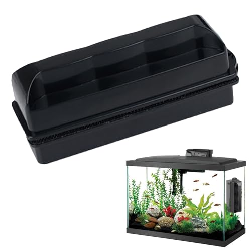 Aquarium Glas Starke Magnetbürste Aquarium Glasreiniger Magnetisches Reinigungswerkzeug Reinigungs Magnet Bürste Für Fischglasbecken Aquarienreinigung Algenentfernung(M)
