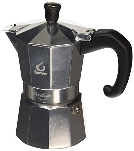 Kaufgut Forever Miss Moka Prestige 2 Tazze, Alluminio