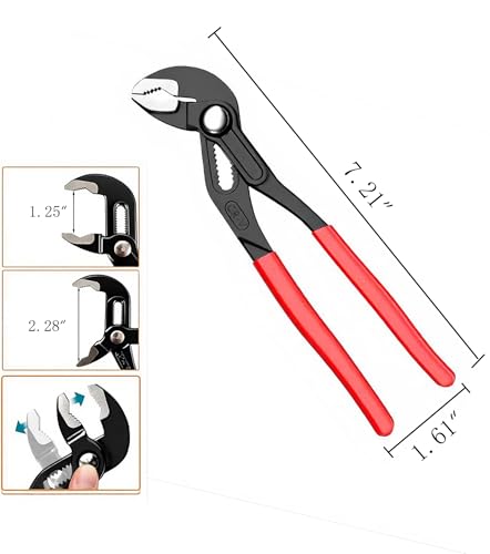 Image of Channel Locks Plier 7 inch,Fast Adjustable,Mutil-Position Push-Lock,High Torque,Anti-Rust.
