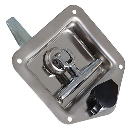 Image of Silscvtt Trailer Door Latch T-Handle Lock Stainless Steel Keys Replacement for Camper RV Truck Tool (2PCS)