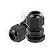 10 PCS PG9 Waterproof Adjustable Black Nylon Cable Gland Connector 4-8mm with Lock-Nut and Gasket