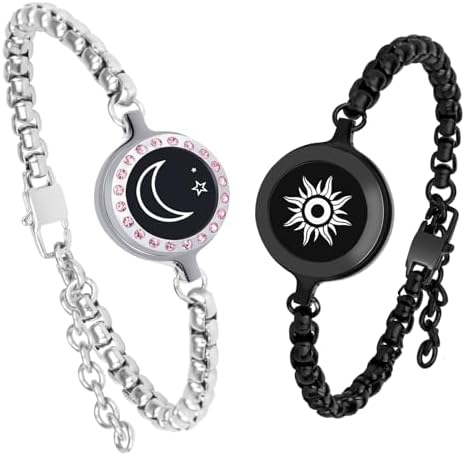Long Distance Touch Bracelets, Vibration & Light up for Love Couples Bracelets,Send SOS SMS,Relationship Bracelets bracelet24
