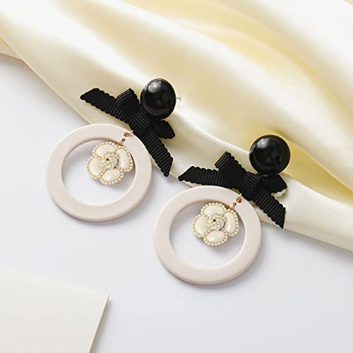 Pendientes de camelia en plata 925 de alta gama para mujer 6