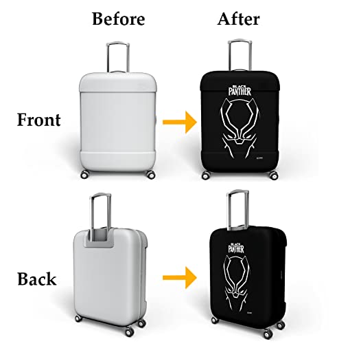 Kuber-Industries-Marvel-Black-Panther-Luggage-CoverPolyester-Travel-Suitcase-CoverWashableStretchable-Suitcase-Protector26-30-InchLarge-Black