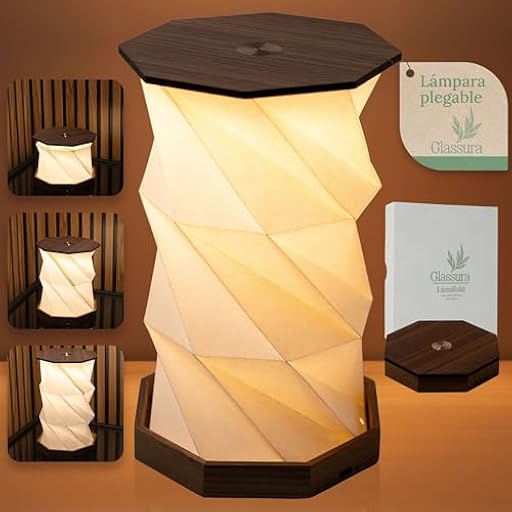 Glassura Lámpara LED decorativa recargable sin cables – Luz cálida para mesita de noche y mesa – Diseño origami plegable portátil – Lámpara inalámbrica para hogar, viajes y regalo | Ya disponible en tu tienda friki favorita! En mundofriki.es! Glassura Lámpara LED decorativa recargable sin cables – Luz cálida para mesita de noche y mesa – Diseño origami plegable portátil – Lámpara inalámbrica para hogar, viajes y regalo | Ya disponible en tu tienda friki favorita! En mundofriki.es!