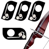 Asofelk Arrow Rest for Recurve Bow, 4PCS Metal Arrow Rest Black Recurve Bow Arrow Rest, Recurve Bow Accessories for Hunting Shooting Targeting, Adhesive Back Hunting Shooting Targeting Accessory