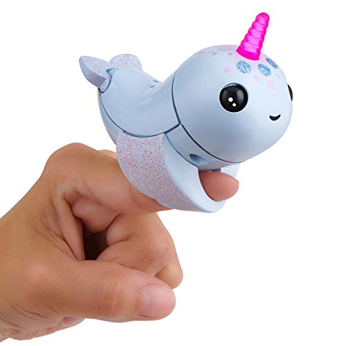 Wowwee Fingerlings Light Up Narwhal - Nori (Blue) - Friendly Interactive Toy #TOP1