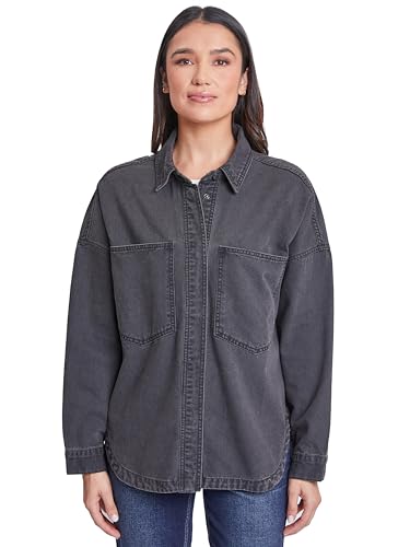 Royalty For Me womens Ymi Jeans Women’s Oversized Shacket With Front Patch Pockets