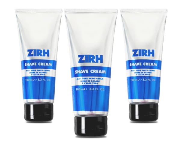 ZIRH Crema de afeitar para hombres  Paquete de 3  Crema de afeitar no espumosa con aloe vera  Protege la piel de la sequedad  Bueno para todo tipo