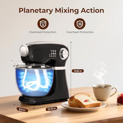 Electactic 5.3 Quart Electric Stand Mixer With 12 Speed, Low Noise - Image 4