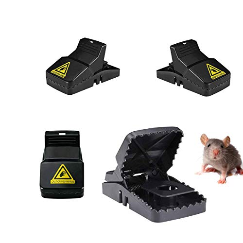 King Gift Trampas para ratones, 4 trampas para ratones, reutilizables, captura efectivamente, ideal para uso doméstico y granja