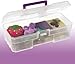 Akro-Mils 12-Inch ProBox Plastic Art Supply, Hobby or Craft Storage Toolbox, Model 09912CLPUR, (12-Inch x 5-1/2-Inch x 4-Inch), Clear