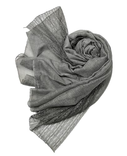 Shanlin Super Large Cotton Blend Lace Scarves for Women (76"x42")3