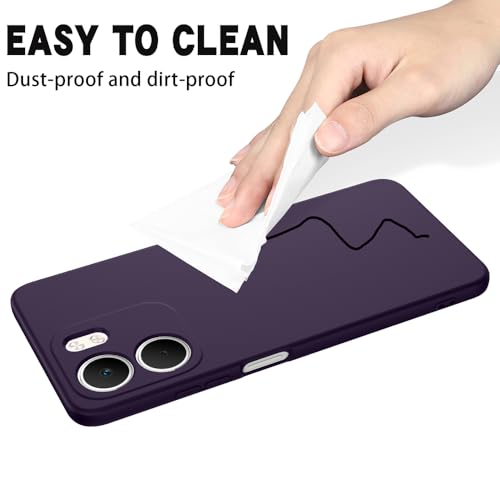 Image of Casotec Back Cover for Oppo A5x 4G / A5x 5G | Full Camera Protection | Premium Liquid Silicon Case | Flexible Bumper Case for Oppo A5x 4G / A5x 5G (Purple)