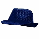 maximo Jungen Hut mit Band, Einfarbig, Gr. Medium (53), Blau (dunkelmarine)