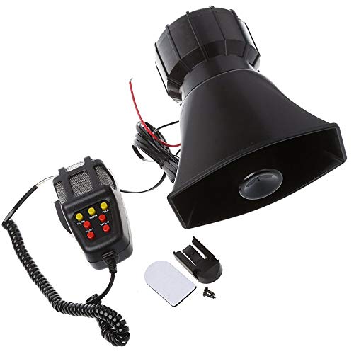 SIZZLEAUTO 100W 135dB 7 Tone Car Truck Siren Emergency Sounds Electric Horn