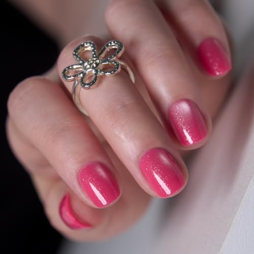 Image of CurvLife Extra Short Square Press On Nails, Pink, Rosy Glaze, Soft Gel