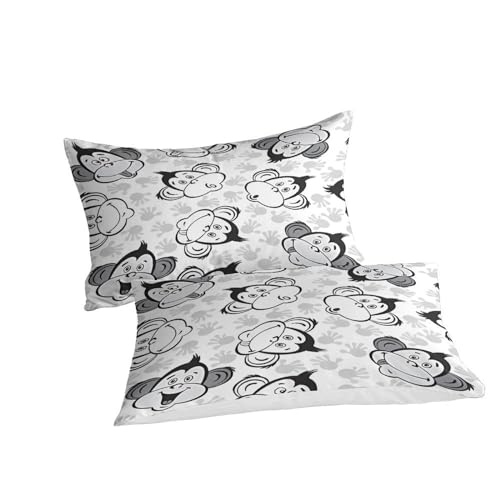 Housse de couette imprimé orang-outan en microfibre douce