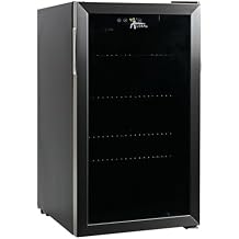 Alera 3.4 Cu. Ft. Beverage Cooler, Stainless Steel/black