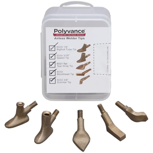 Polyvance Airless Plastic Welder Welding Tip Assortment