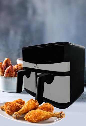MEBASHI-Air-Fryer-Dual-Basket-with-Digital-Screen-1800W-2-45L-Capacity-Total-9L-Rapid-Air-Technology12-Pre-Set-Functions-ME-AF997