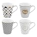 Easy Life 128CMHA - Contenitore da 4 tazze in porcellana fine, per caffettiera Mania Happy, 0,3 litri, multicolore