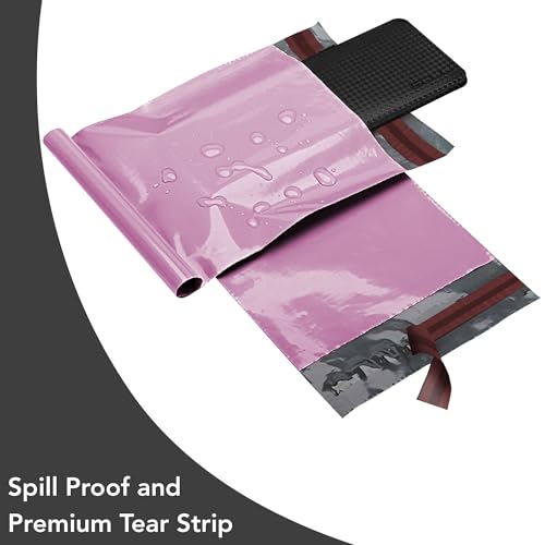 50-Mixed-Baby-Pink-Parcel-Bags-Postage-Bags-Mailing-Bags-5-Sizes-10-Each-Poly-Postal-Bags-Self-Seal-iSOUL-Small-to-Large-Mailing-Bags-Packaging-Assorted-Mailers-Posting-Shipping-Post-Bags