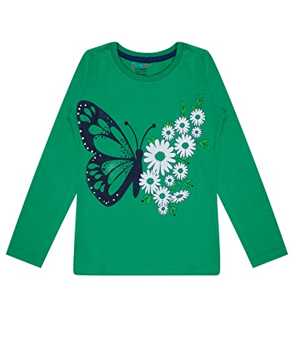 Image of KYDA KIDS 100% Cotton Girls Full Sleeve Printed T-Shirt,Regular fit Round Neck Tops