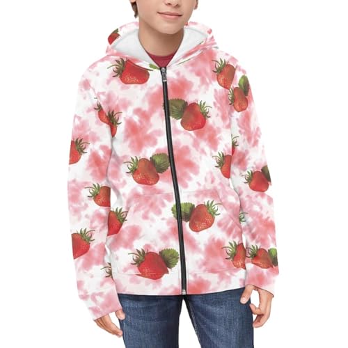 Boys Girls Zip Up Hoodie Cute Long Sleeve Hooded Sweatshirt Casual Kids Coat With Pocket3