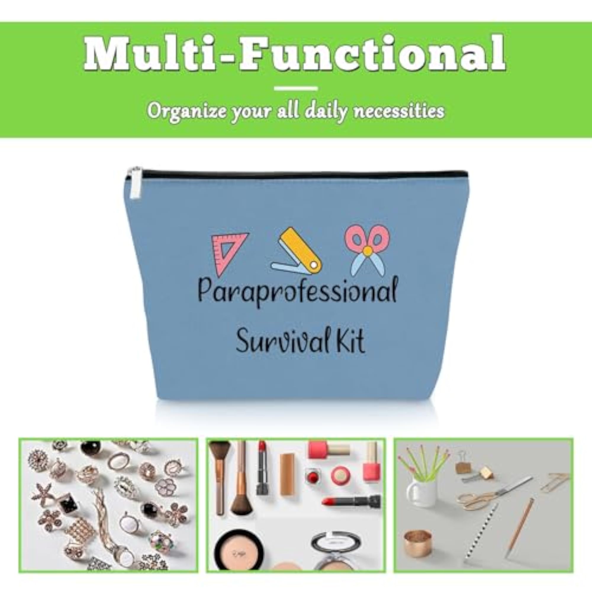 2 Pack Paraprofessional Gifts Makeup Bag Set