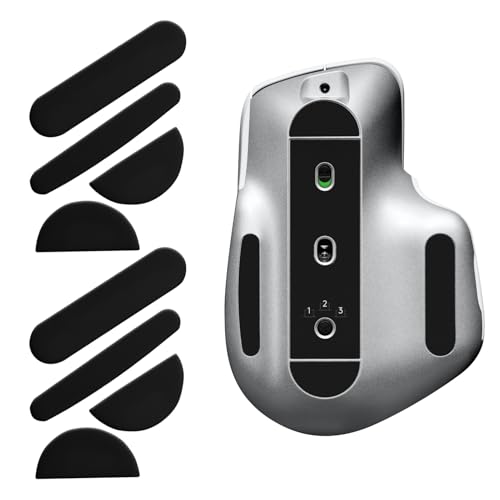 Yenblow MX Master 3S �}�E�X�����p�p�b�h �ϖ��Ր� ���炩�ȃ}�E�X �K���X �X�P�[�g�p�b�h Logitech(���W�N�[��) �Q�[�~���O�}�E�X�t�b�g�X���C�h�X�e�b�J�[�Ή� (�O���C�h�}�E�X�X�P�[�g �u���b�N PTFE) 2�p�b�N