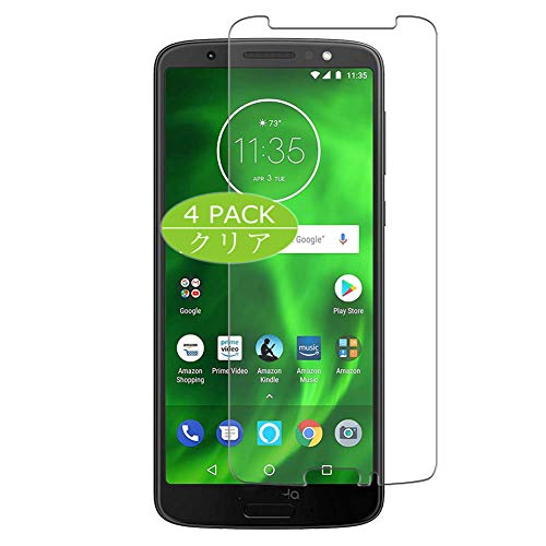 VacFun 4 Piezas Protector de Pantalla, compatible con Motorola Moto G6, Screen Protector Película Protectora (Not Cristal Templado) NuevaVersión