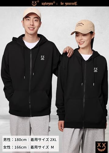 Amazon.co.jp: [uptoyou] パーカー メンズ ジップパーカー スウェット