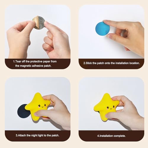Lámpara nocturna de silicona para niños con carga USB magnética miniatura 3