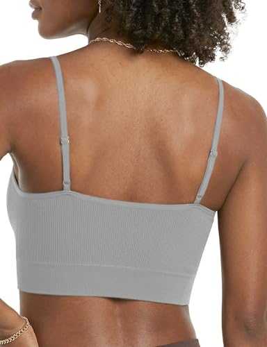 Image of ZENUTA 2Pack Padded Bralettes for Women, V-Neck Seamless Wireless Pull-On Bras with Removable Pads, Low-Impact
