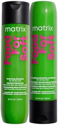 Matrix Food For Soft Shampoo and Conditioner Set, Hydrating Haircare for Dry & Brittle Hair, Moisturizes, Softens, & Smooths, With Avocado Oil & Hyaluronic Acid, Suitable for Color Treated Hair, Vegan