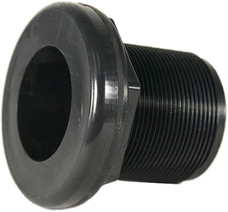 JT Manufacturing Bulkhead 1/2" Slip x Slip, Black
