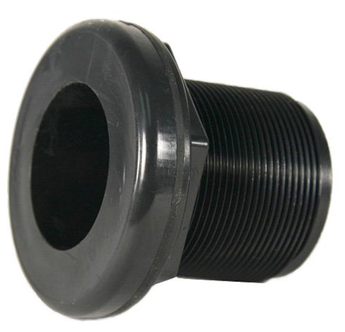 Bulkhead 1-1/2" Slip x Slip, Black