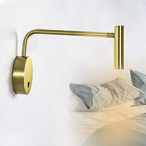 Applique murale à bras oscillant LED 3W 3000K liseuse orientable