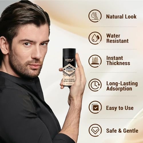 Beard Pencil Filler for Man Water Proof Beard Pen & Beard Brush Long Lasting Coverage Natural Finish - Black Hair Fiber Enhancements Barber Spray - Male Mustache Repair Shape Enhance Card Facial Hair - Thumbnail 2